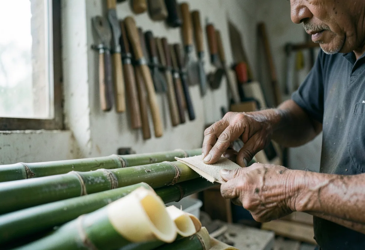 Bamboo Kitchen Utensils and Cutting Board Craft